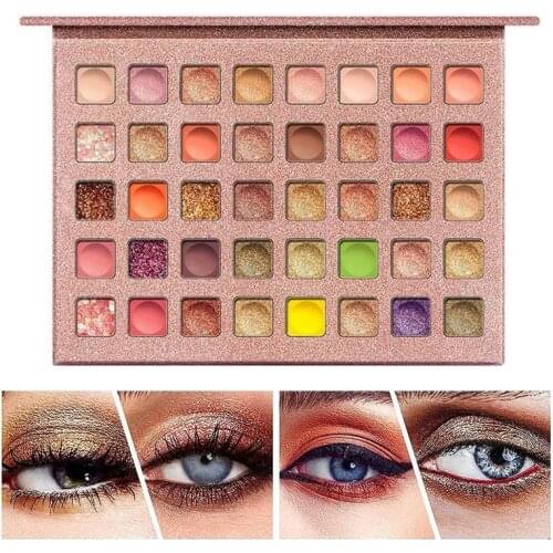 40 Colors Eyeshadow Palette Eyeshadows for Women Make up Shiny Matte Glitter Pigment Eye Shadow Pallete Metallic Diamond Makeup
