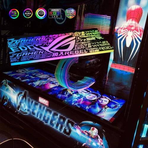 A-RGB Colorful RGB AURA SYNC Water cooling Customization MOD RGB Lighting Panel For PC Case VGA Backplate Side Panel Symphony
