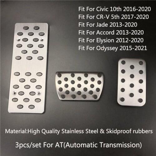 Car Styling Accessories case For Honda Civic CRV CR-V Jade Accord Elysion Odyssey Gas Fuel Brake Footrest Pedal Plate Pad LHD