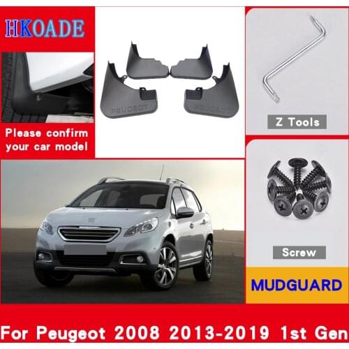 Car Fender Mud Flaps For Peugeot 2008 2019~2013 Mudguards Splash Guards Fender Mudflaps Car Fender Accessories Car Fender