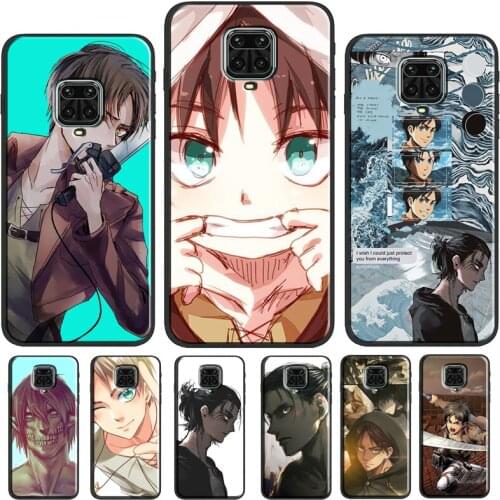 Eren Jaeger Attack On Titan Case For Xiaomi Redmi Note 8 9 Pro Note 9S 8T 9 9C 9A 9T Cover For Redmi Note 10 Pro Shell