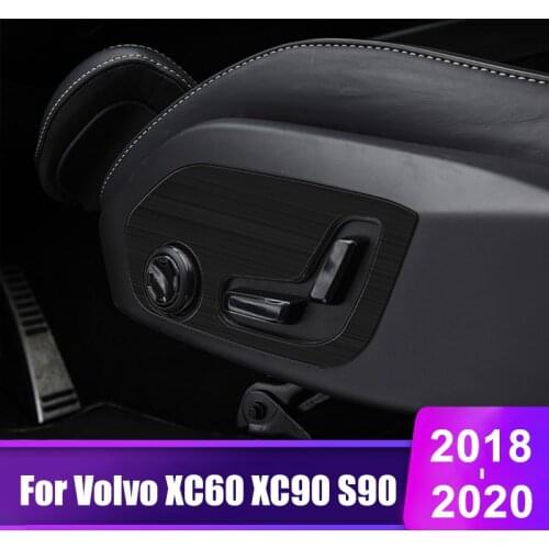 For Volvo XC60 XC90 S90 2018 2019 2020 Car Seat Adjustment Switch Knob Panel Trim Cover Decoration Sticker Interior Accessories