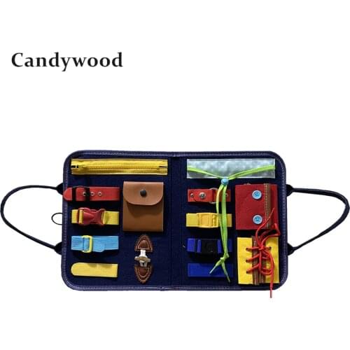 Montessori Busy Board Early Educational Toys Fine Motor Training Self-Care Ability Preschool Children Kids Sensory Education