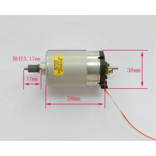 12V-24V R555 mini dual output shaft permanent magnet motor 2500rpm-5000rpm laser printer / copier drive motor DIY accessories