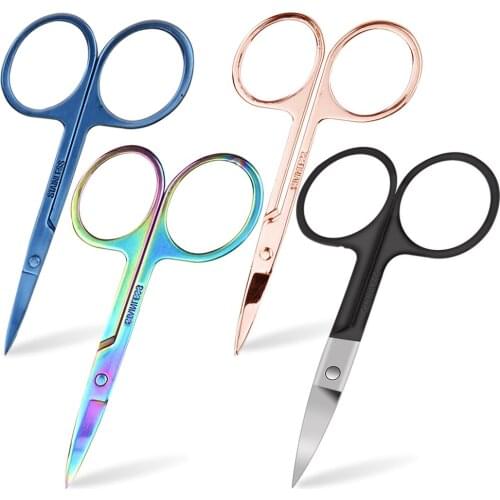 Small Nail Cuticle Scissors Cutter Stainless Steel Eyebrow Nose Hair Scissor Cut Manicure Facial Trimmer Makeup Eye Brow Tools