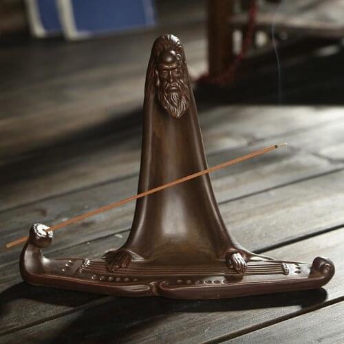 Oil burner ceramic Buddha handmade antique stoneware fragrance incense burner censer of tea ceremony tea accessories ornaments