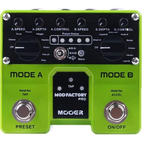 Mooer mod factor Pro compound modulation, electric guitar single piece effector. Sampling rate: 44.1k，precision: 24bit