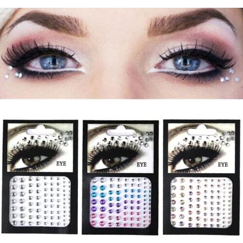 Dots Crystals Sticker Fake Nose Stud Self Adhesive Rhinestones Non Piercing Eye Ear Face Body Jewelry for Women Stickers Crystal