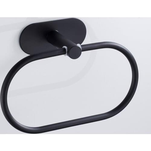 Stainless Steel Towel Ring Bathroom Wall Mount Chrome Towel Holder Bathroom Accessories Hand Rack Roll Rail Holder Supplies