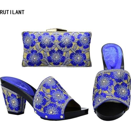 New Shoes and Bag Set African Sets 2018 Italian Shoes with Matching Bags High Quality for Party Women Shoes and Bags Sets