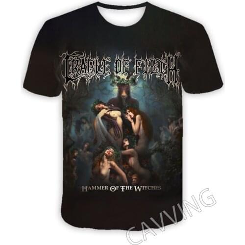 CAVVING 3D Printed Cradle Of Filth Casual T-shirts Hip Hop Tee Shirts Harajuku Styles Tops Clothing for Men/women