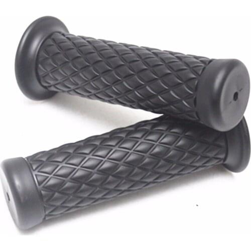 Motorcycle 7/8" 22mm Rubber Handlebar Hand Grip Bar End For Honda Kawasaki Yamaha KTN Suzuki Cafe Racer Old School Bobber