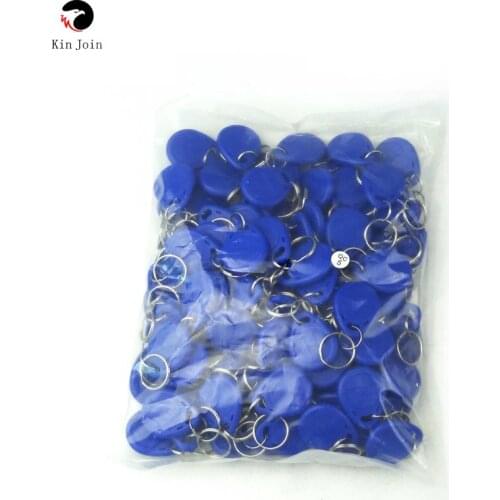 IP65 100pcs Blue125Khz RFID Card Keyfobs For Access Control And Other RFID Reader Use