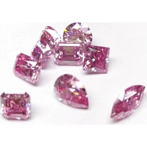 Luxury Pink GRA Diamond Gemstones 11mm 5ct Loose Moissanites Round Cut GRA Moissanites Stone for Pendant