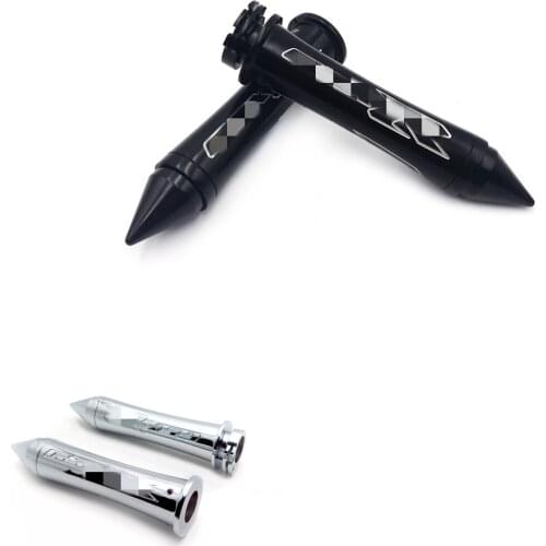 Aftermarket free shipping Custom 7/8" 22mm Handlebar Grip "GSXR" Logo For Suzuki Gsxr 600 750 1000 Hayabusa Gsxr1300 Chrome