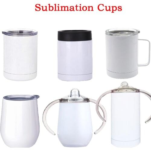 Creative DIY Sublimation Skinny Tumbler Stainless Steel Double Wall Thermos For 10oz 12oz 20oz 30oz Cups Party Gift