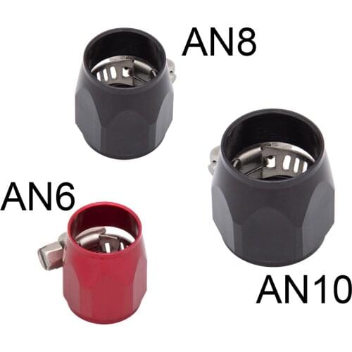 Energy AN 6 8 10 Fuel Hose Clamp End Finisher HEX Finishers Aluminum Hose Connectors Hose Clamps