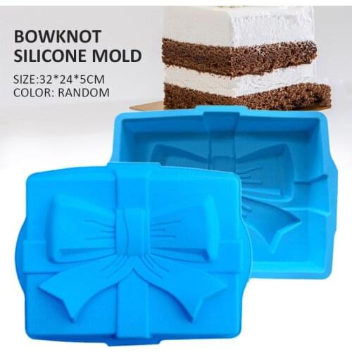 Creative Silicone Bowknot Silicone Cake Mold Cake Decoration Candy Cookies Baking Tool Home Kitchen DIY Baking Cake Mould Tools