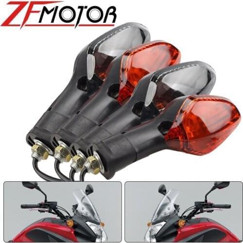 2 Pair Motorcycle Turn Signal Lights LED Sequential Turn Signals Indicators Universal for Honda CBR250R CBR 250R NC700 nc750 s/x