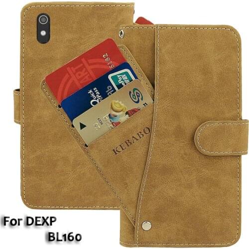 Vintage Leather Wallet DEXP BL160 Case 5.99" Flip Luxury BL160 DEXP Card Slots Cover Magnet Phone Protective Cases Bags