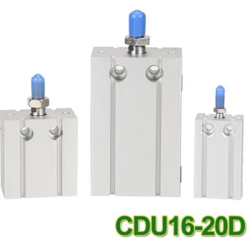 High quality CDU16-20 D Free Mount cylinder 0.7Mpa Single Male Thread Rod Pneumatic air pneumatic Cylinder CDU16*20 16-20