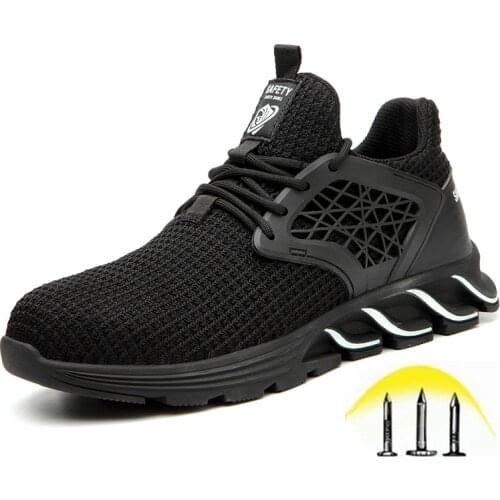 Safety Boots Mens Work Waterproof Steel Toe Shoe Puncture-Proof Shose Sneakers for Mens Work Shose Fashion