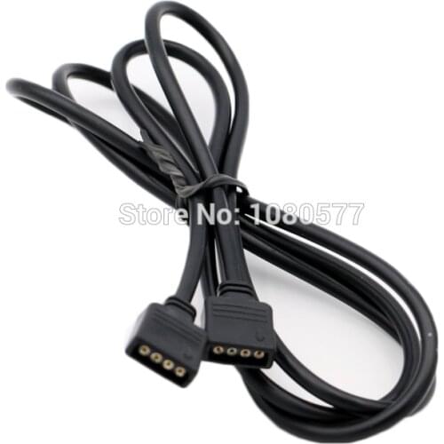 1pcs White / Black Female LED Strip Cable Connector 4Pin Extension Wire 30cm 50cm 1m 2m 2.5m 3m 5m For 3528 5050 RGB LED Strips