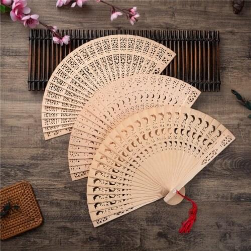 10Pcs Engraved Wood Folding Hand Fan Wedding Personality Fans Birthday Customized Baby Party Gifts For Guest Dolphin Star Shap