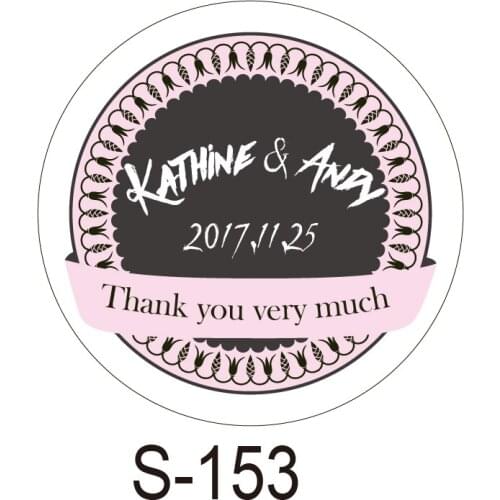 150pcs/lot personalized candy sticker favor sticker for wedding bride shower wedding party decoration small circle S153