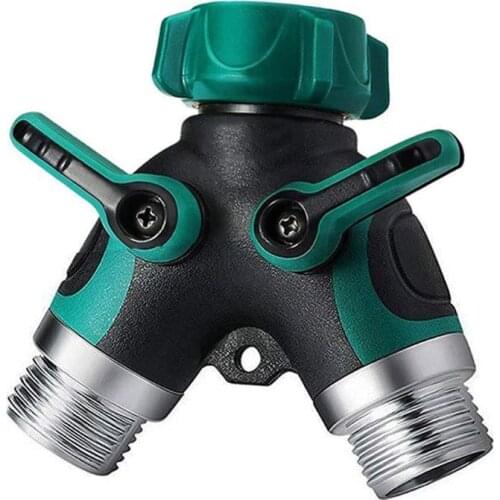 2 Way Heavy Duty Garden Tap Y Hose Splitter Connector Distributor US/EU Standard