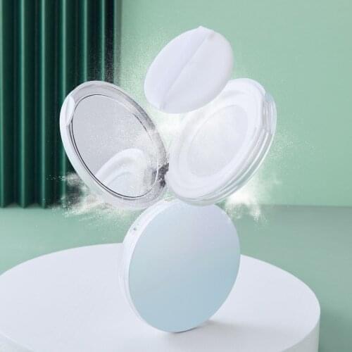 20pcs 5g Loose Powder Compact Container, Empty Portable Plastic DIY Makeup Powder Case with Powder Puff