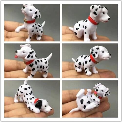 24pieces/lot 101 Dalmatians toy Creative Pongo Perdita doll gift for kids Cake decoration spotty dog Childrens Day gift