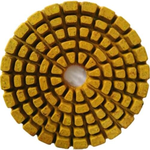 4 Inch 3-Step Diamond Wet Grinding Pad Stone Polishing Thick 5.5MM Maximum Linear Speed 12000 (Rmp) 3Pcs/6Pcs Free Shipping