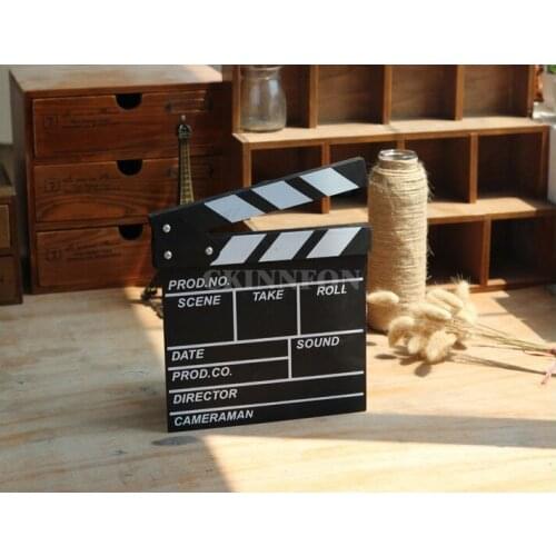 50Pcs/Lot Clapboard Film Clapper Director Playing Board Shooting Props Photography Background Photo Props Ornaments Jewelry