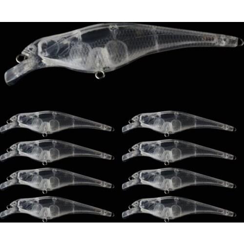 9.6CM 6.6G 50pcs Blank Unpainted Bait DIY Minnow Crankbait wobbler Unpainted Lure Freshwater Fishing Blank Hard Lures Isca Pesca