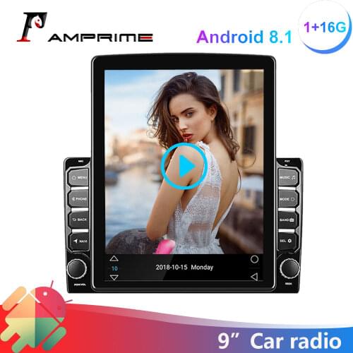 AMPrime 9.7''Vertical screen Android Car Multimedia Player 2 din Car Stereo Radio Bluetooth WIFI Audio Mirrorlink Rear Camera