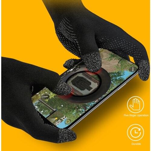 2pcs Hand Cover Game Controller for PUBG Sweat Proof Non-Scratch Sensitive Touch Screen Gaming Finger Thumb Sleeve Gloves