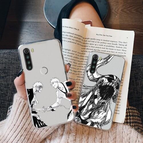 Anime BLEACH Phone case For Xiaomi Redmi Note 7 7A 8 8T 9 9A 9S 10 K30 Pro Ultra transparent art bumper silicone prime pretty