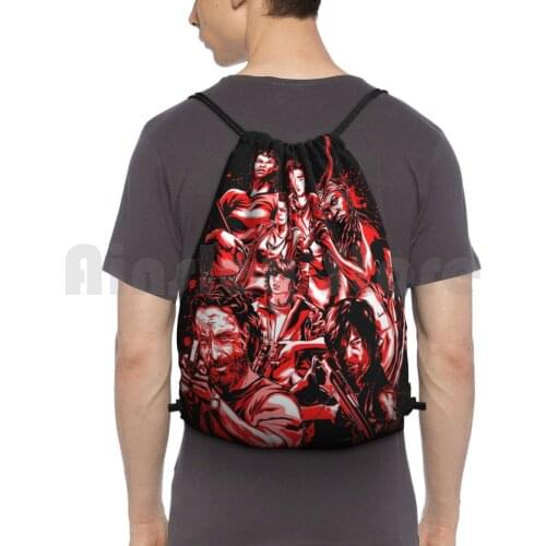 Walkers Backpack Drawstring Bags Gym Bag Waterproof The Walking Dead The Walking Dead Walking Dead The Walking Dead Comic