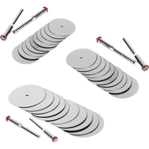 10 x 25mm Wood Saw Blade Disc + 2 x Rod Dremel Rotary Cutting Tool