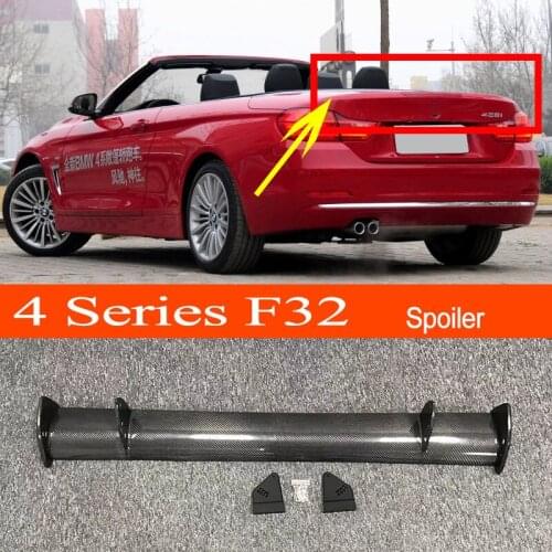 F32 Real Carbon Fiber GT-style Car-styling Sporty Rear Trunk Wing Spoiler for BMW 4 Series F32 Coupe 2013-2020