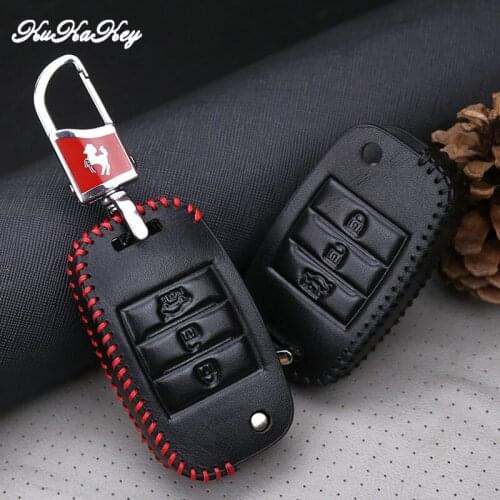 Car Key Case For KIA SHUMA K5 K3 K3S K4 SPORTAGE SORENTO CARENS Genuine Leather Remote Flip Key Cover Holder For KIA Accessories
