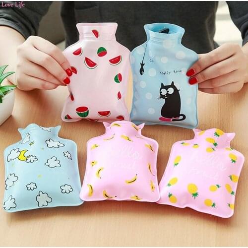 1Pc Hot Water Bottles Portable Hand Warmer Winter Girls Cartoon Hand Warm Water Bottle Mini Hot Water Bottles