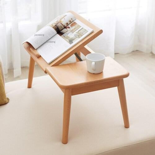 Solid Wooden Small Apartment Study Computer Table Simple Modern Home Furniture Office Desks Adjustable Bedroom Villa Laptop Desk