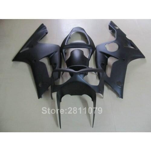 Injection molding top selling fairing kit for Kawasaki Ninja ZX6R 03 04 matte black fairings set ZX6R 2003 2004 RY22