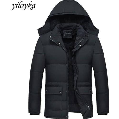 New Jackets For Men 2019 For Winter Coat Male Slim Jacket Cotton Warm Thicken Hooded Overcoat Comfortable Clothing Plus Size 5XL