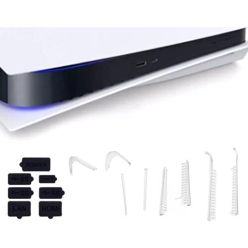 Game Console Protector Set Dustproof Silicone Plug For PS5 Digital Version CD-ROM Version Of Host Dustproof Set Dropshipping