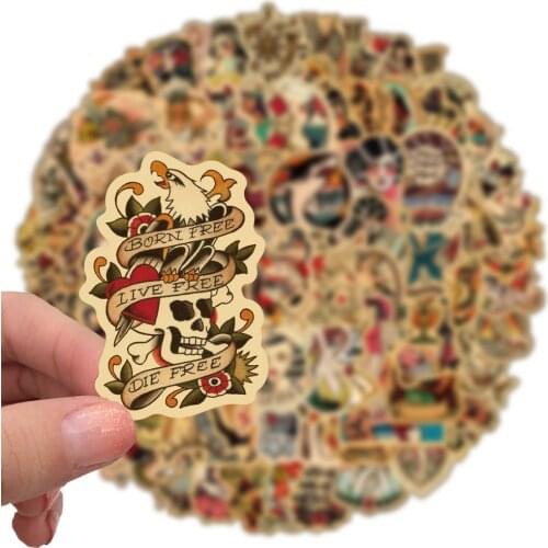 50/100Pcs Retro Personality Sexy Pin Up Girl Stickers for Skateboard Laptop Guitar Car Scrapbooking PVC Decal Toy Kids Sticker