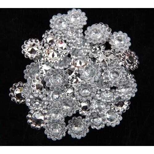 Nishine 2000pcs/lot 11mm Hotfix Bling Acrylic Pointback Rhinestone Buttons Artificial Plastic Decorative Crystal Strass Beads