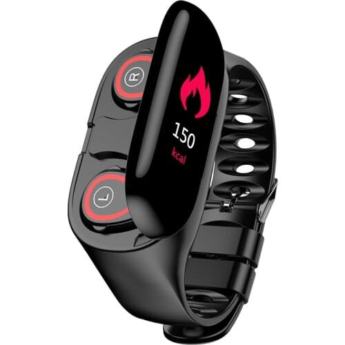 New Smart watch M1 with Bluetooth Earphone Heart Rate Monitors Bluetooth Smartband Fitness Tracker Bracelet
